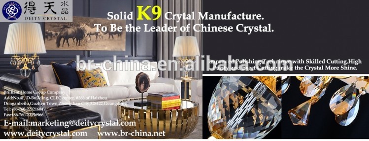 Colorful Oblate machine cut crystal beads glass chandelier accessories