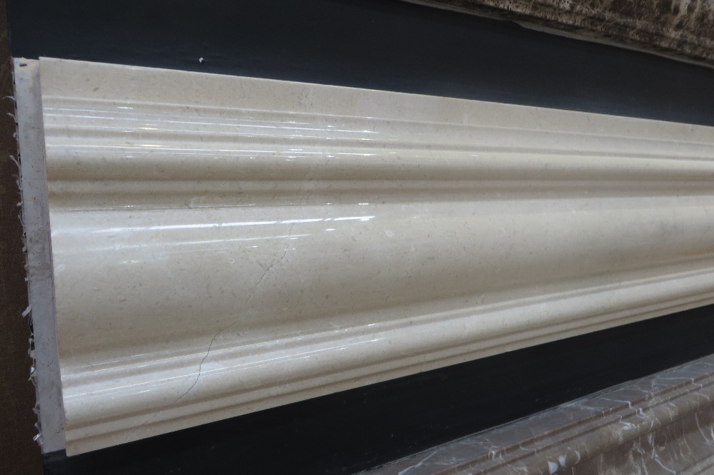 beige marble baseboard trim