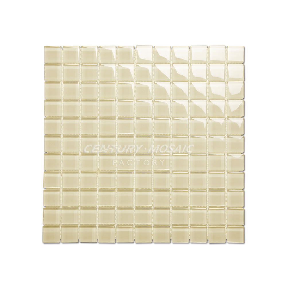 Hot Sale Good Quality Fluorescent Yellow Glass Mosaic Pool Tile