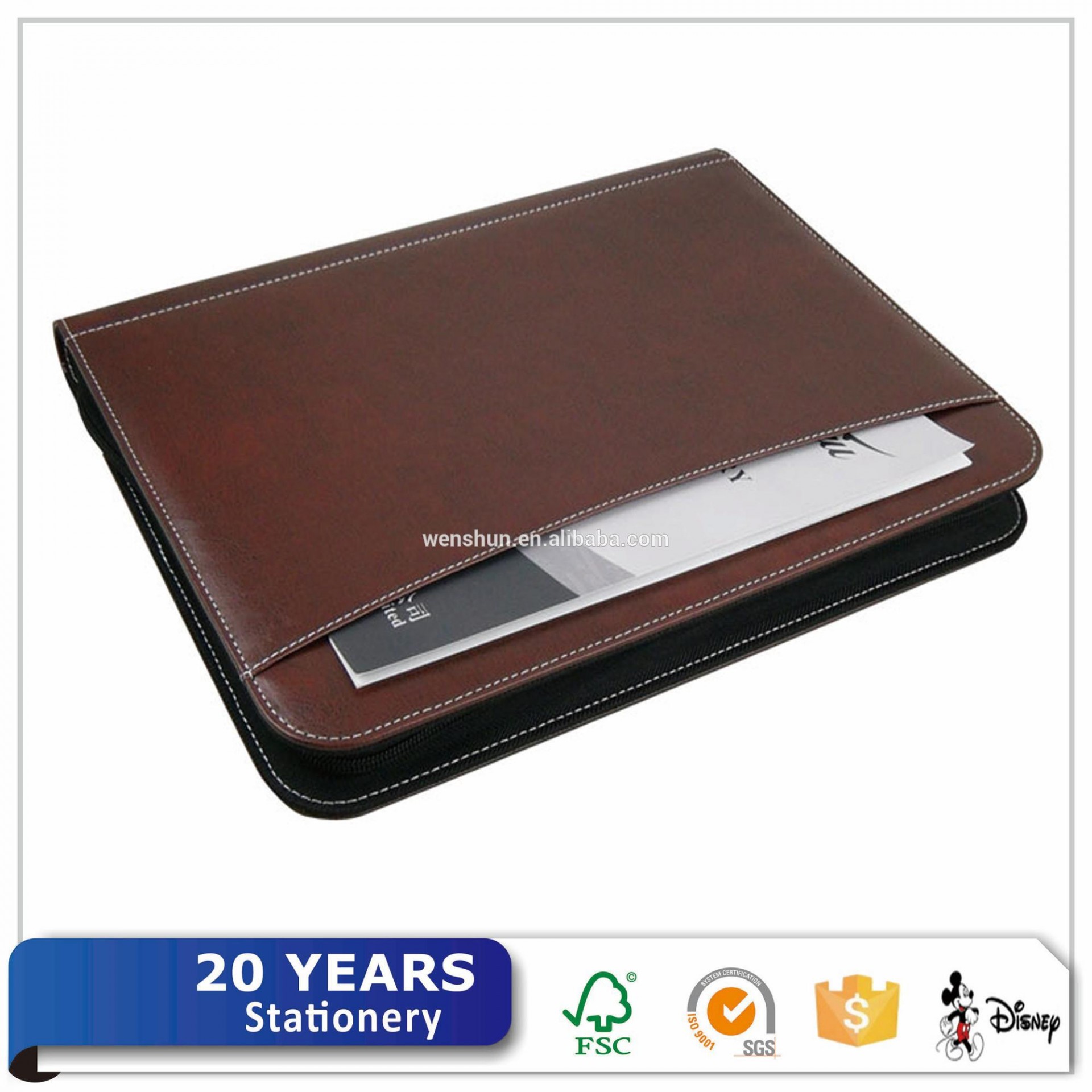 Professional Executive Business Leather Padfolio Folder