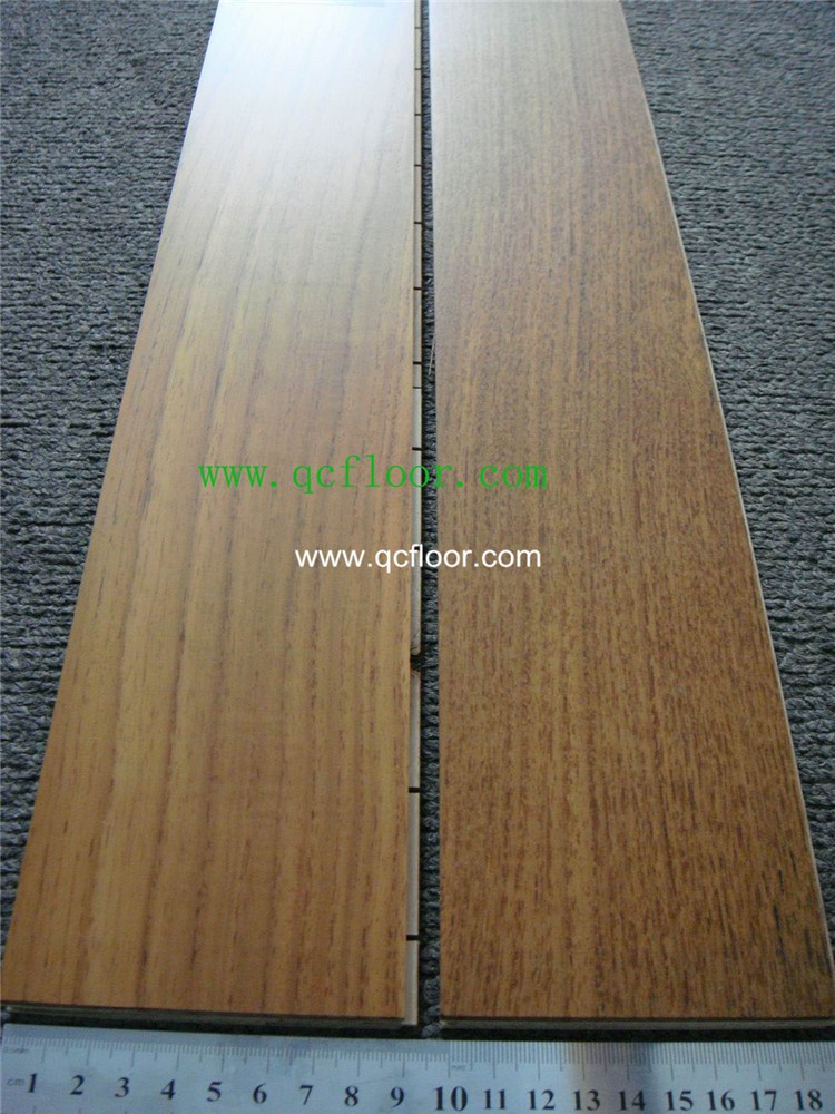 high quality square edged parquet Teak AB grade 2 layer flooring