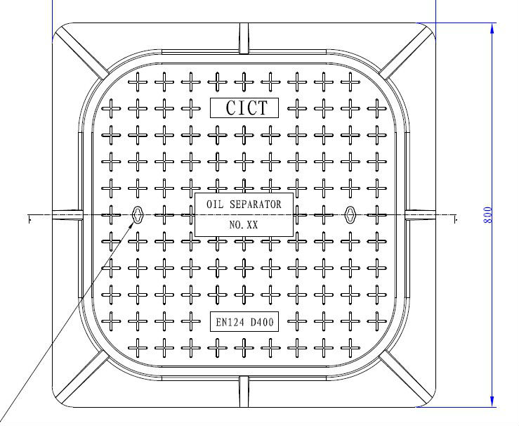 square manhole cover with double seal type factory SGS certificate