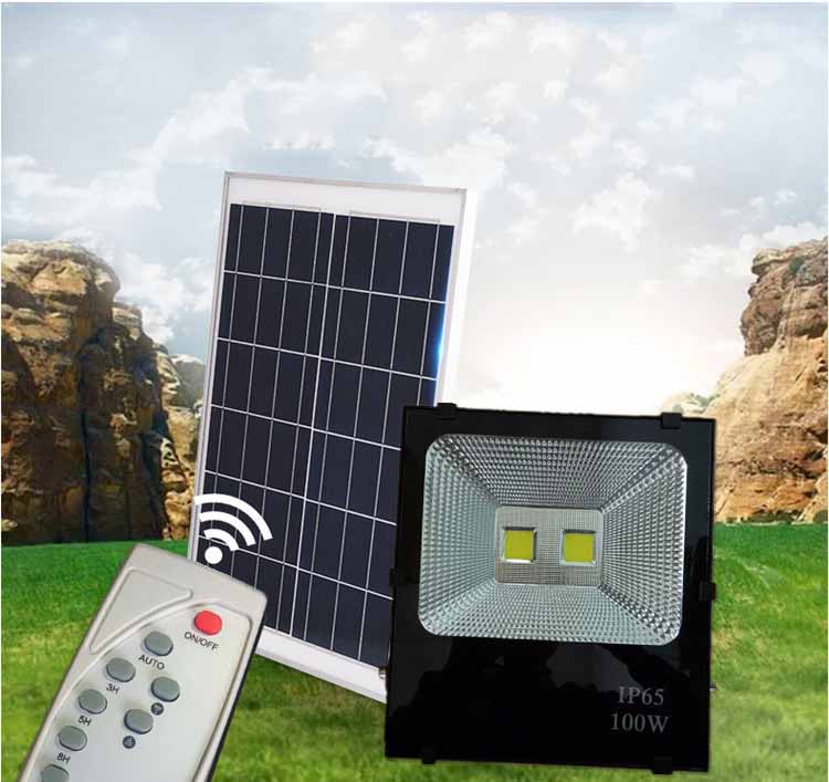 Outdoor Indoor Dual Solar Power Wall Mounted Light 1 big LED 50W 100W 150W Remote Control Outdoor Solar Street lights