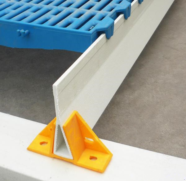 High strength Pultruded Composite Fiberglass  Slat Flooring  Support  Beam hollow beam