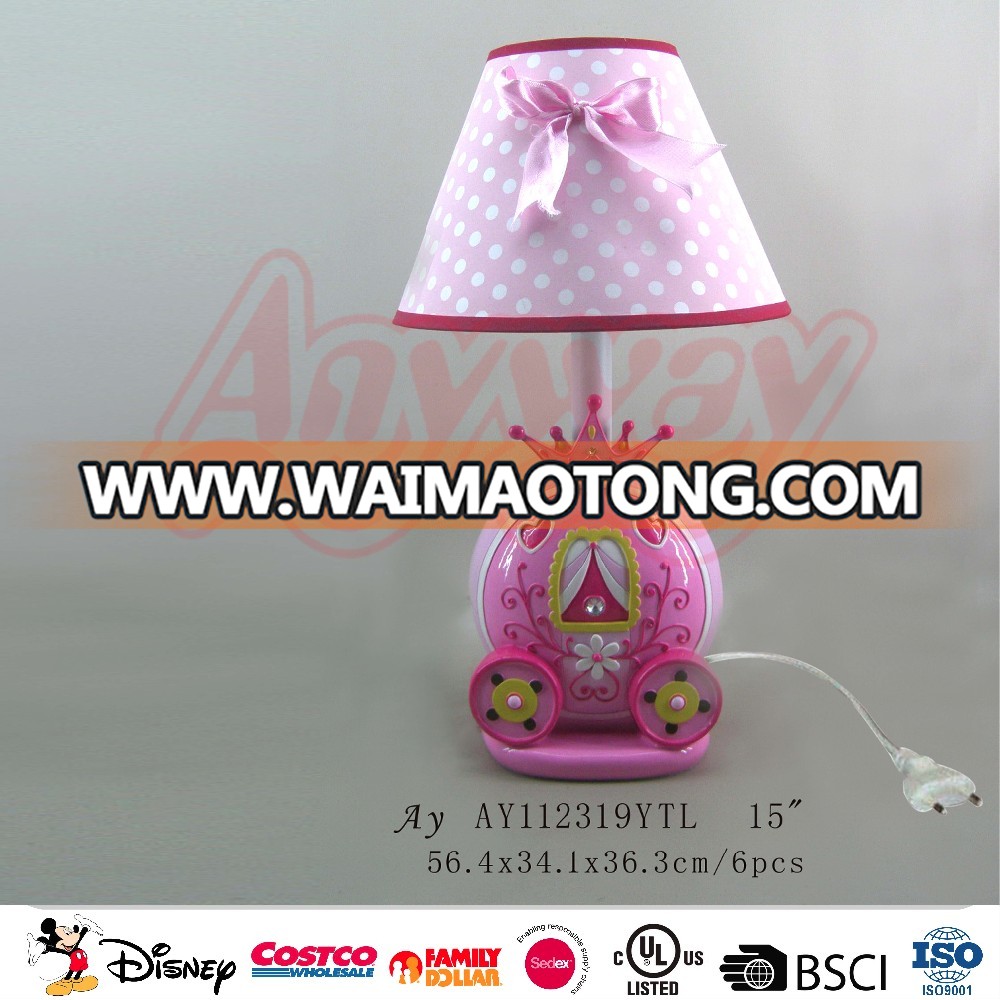 Modern simple design cartoon princess unicorn clock table lamp