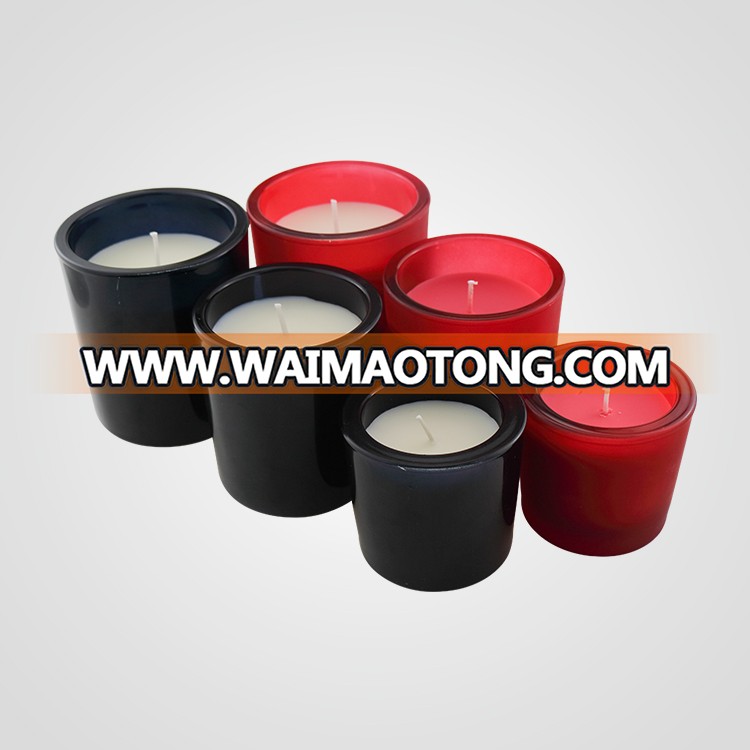 New Style Thick Wall Matt Colored Glass Jar Wholesale Soy-candles Scented