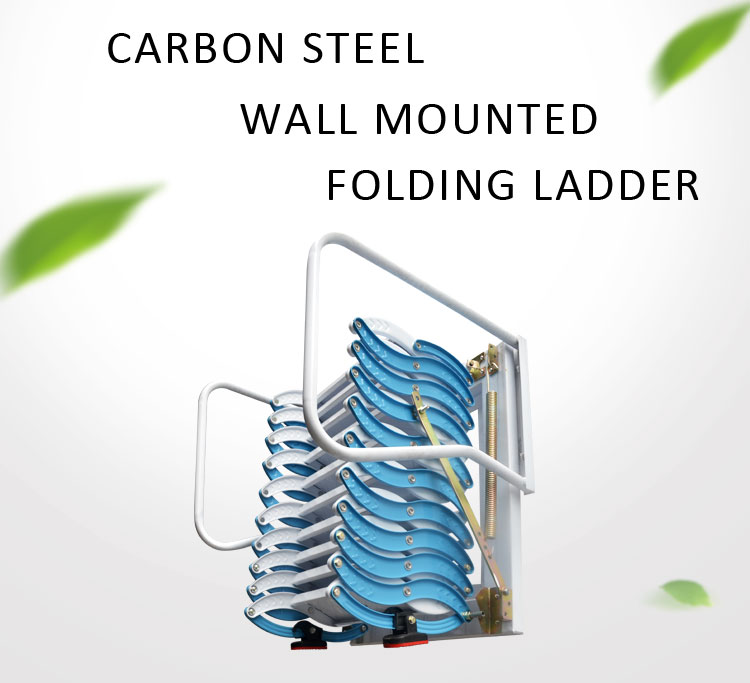 Carbon Steel Wall Mounted Widened Attic Ladder