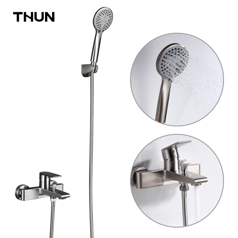 china Wall-mounted shower set faucet bathroom hand held rain shower mixer set