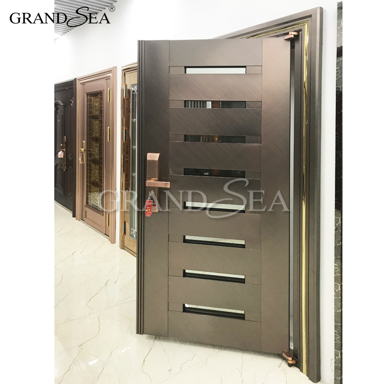 Cheap price single leaf stainless steel door designs