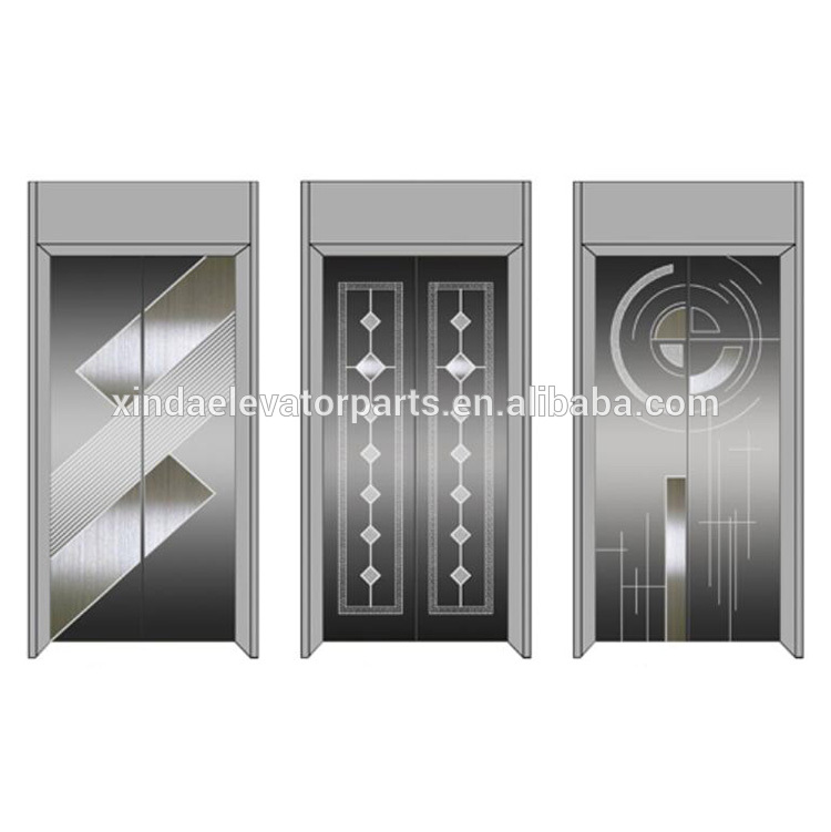 Lift door panel automatic sliding landing elevator aluminum door panels