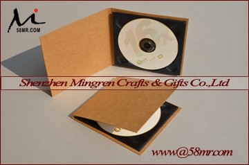 wholesale white Kraft paper CD DVD sleeve folio