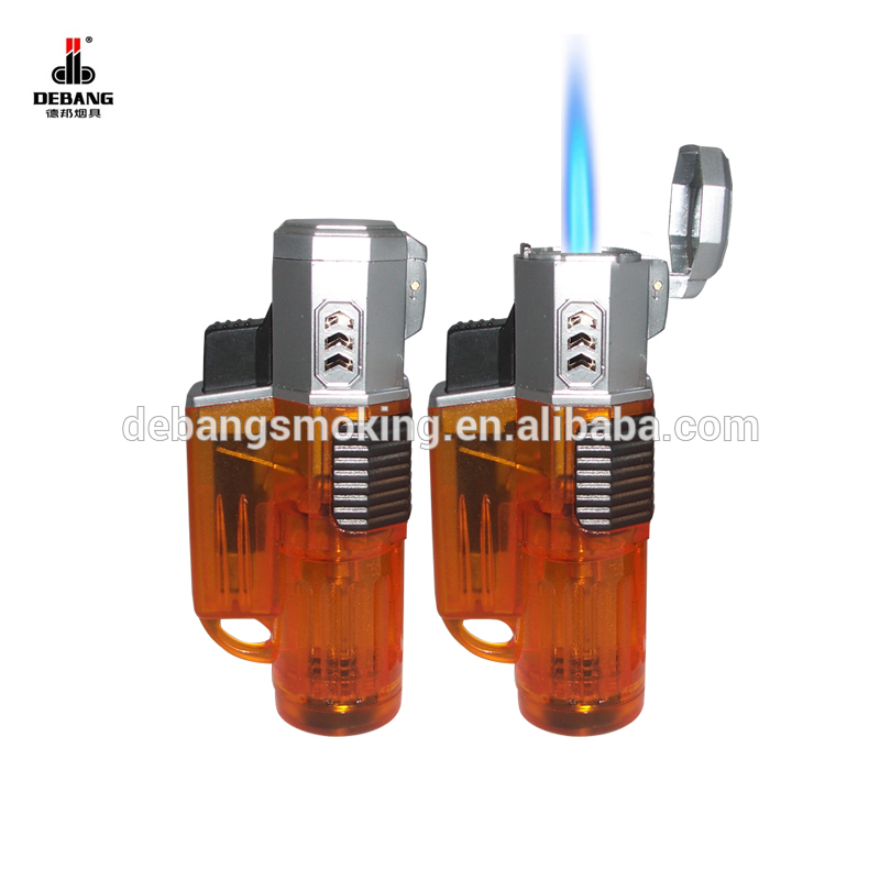 Larruping Cigar Torch Lighter,Fourth 4 Jet Flame Gas Butane Refillable Torch Lighter with strong flame