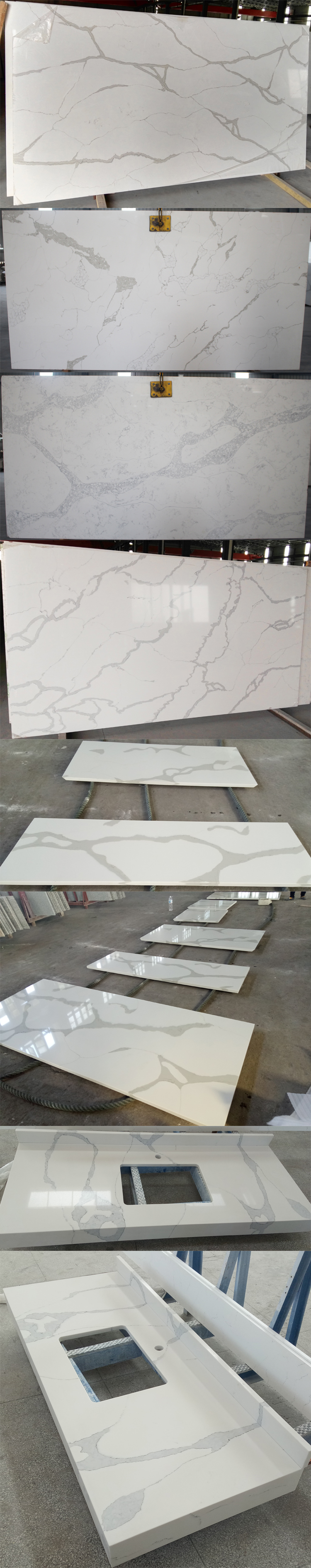 Calacatta White Quartz Slab Artificial Quartz Slab