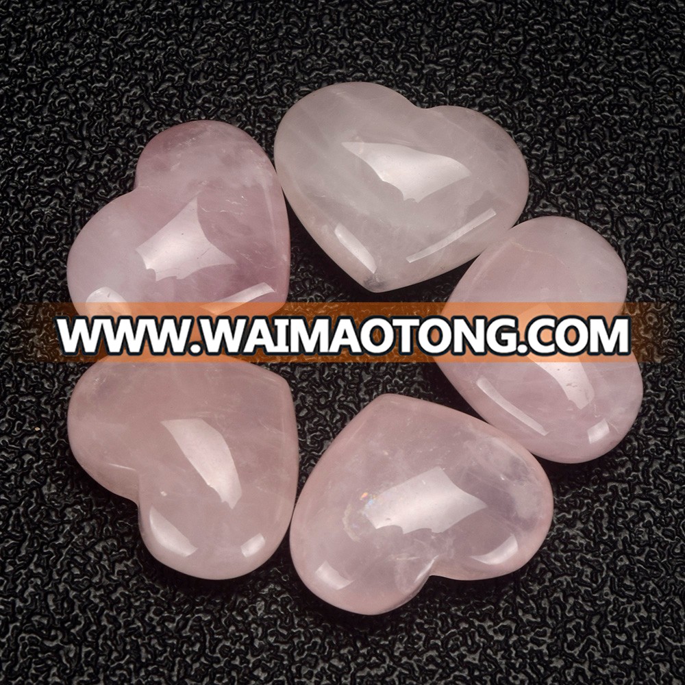 Rose Quartz Stone Hearts Heart Shaped Gemstones Lovers Gifts