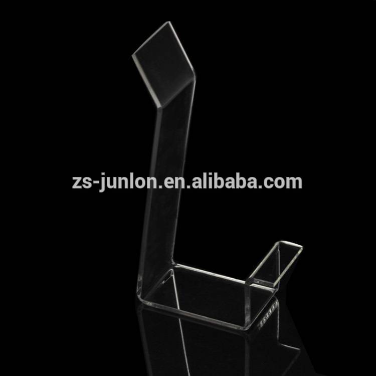 Clear J shape Acrylic Shoe Support Stand Bracket Holder Shoe Display Rack