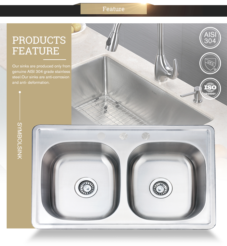 Small Top Mount Ss304 Stainless Steel Pantry Sink