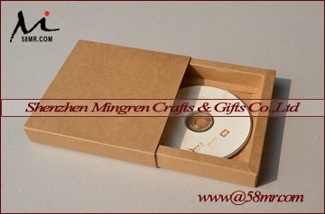 wholesale white Kraft paper CD DVD sleeve folio