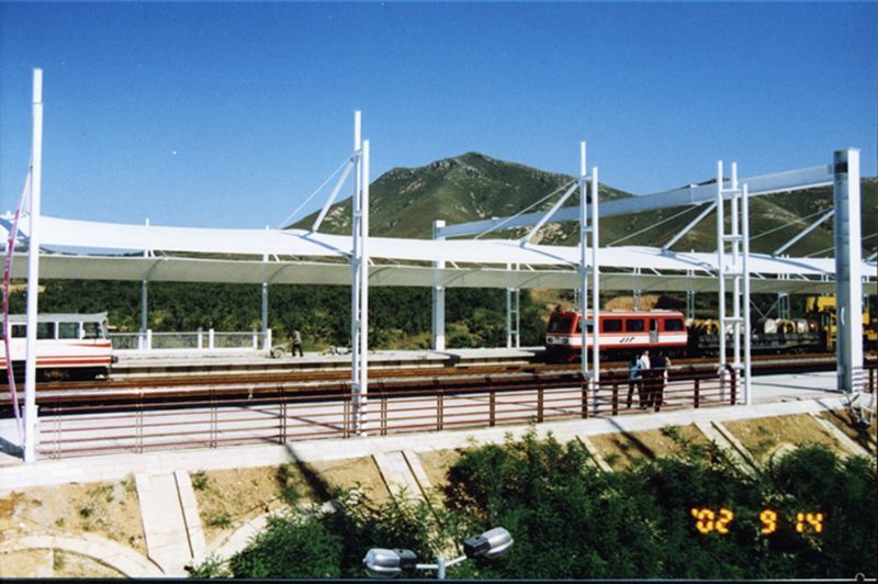 Tensile membrane structure carport awning canopy construction PVDF Skeleton membrane