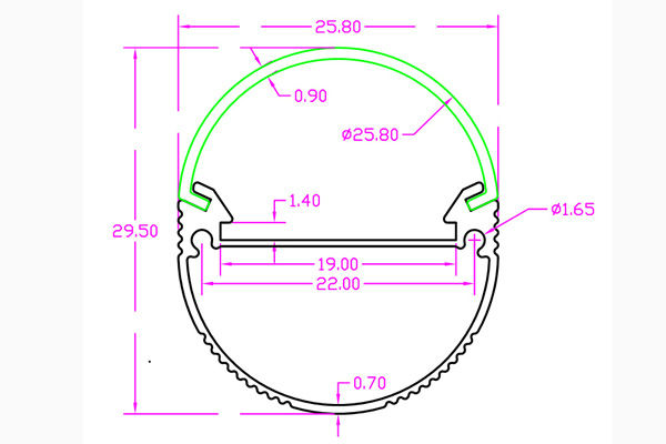 High brightness T8 Practical LED lights PC profiles with best price