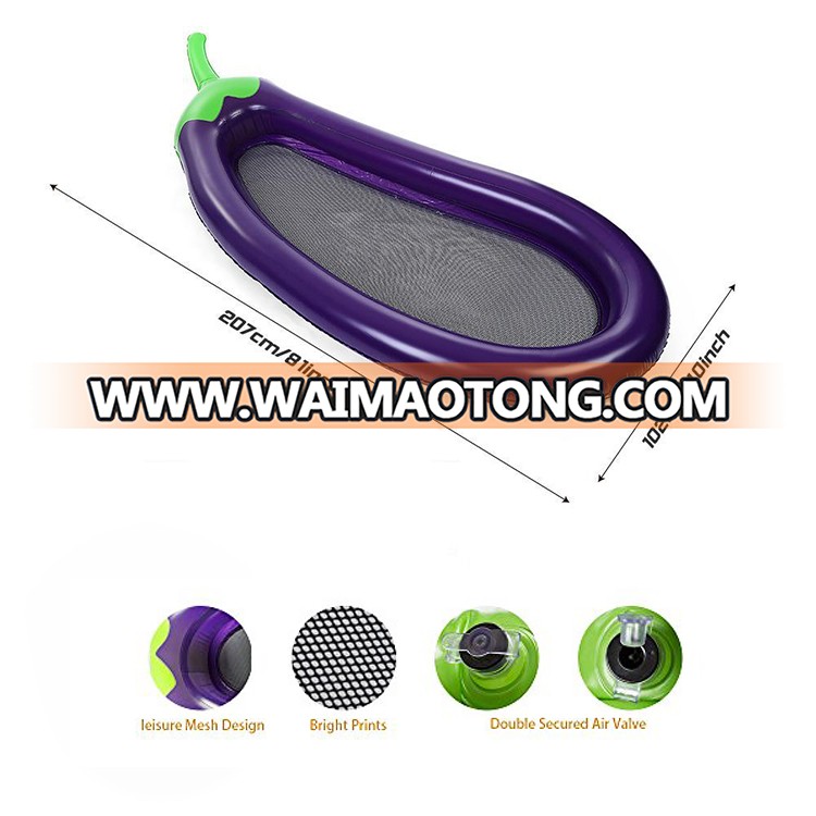 2019 NEW swimming pool inflatable lounger eggplant pool float