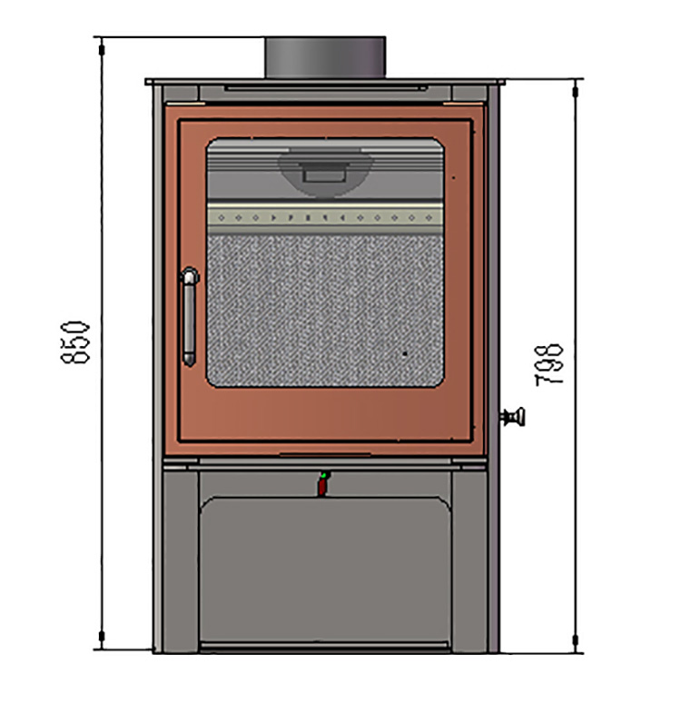 Newest Steel Comes With Firewood Box Wholesale Checkout Stove External Air Inlet