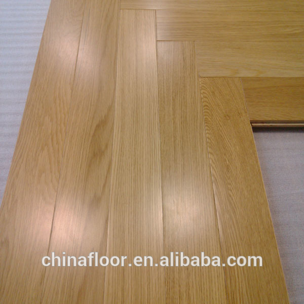 Natural color A Grade herringbone design Oak engineered wood flooring