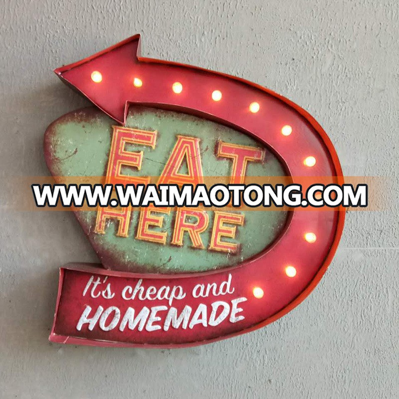 Retro Las Vegas Led Custom Neon Sign Cafe Coffee Pub Bar Wall Decoration LED Neon Sign Metal led Signs