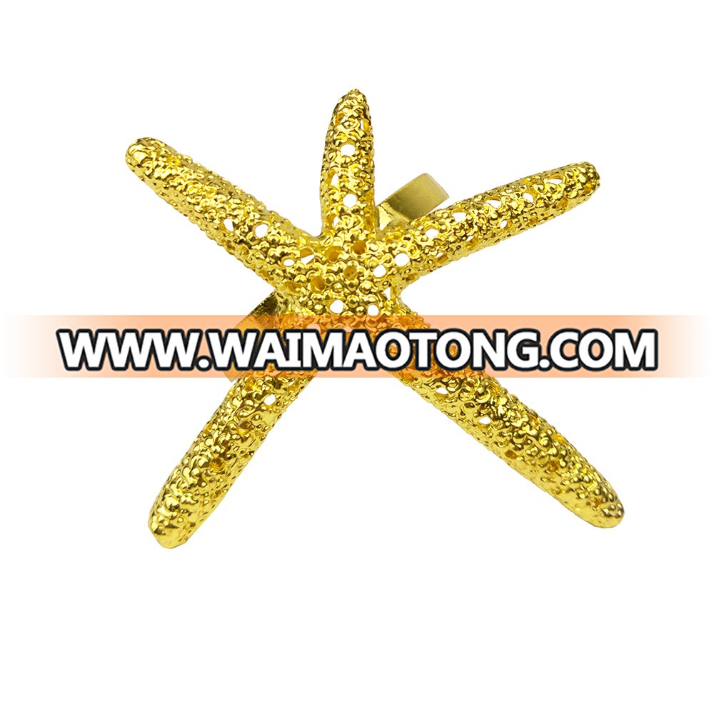 cheap gold plated seastar napkin ring