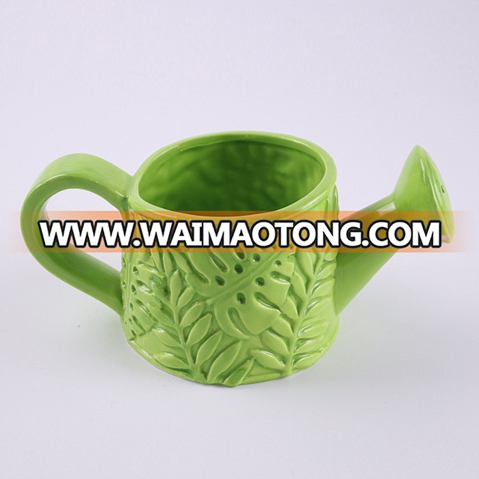 small garden ceramic flower watering can pots for sale