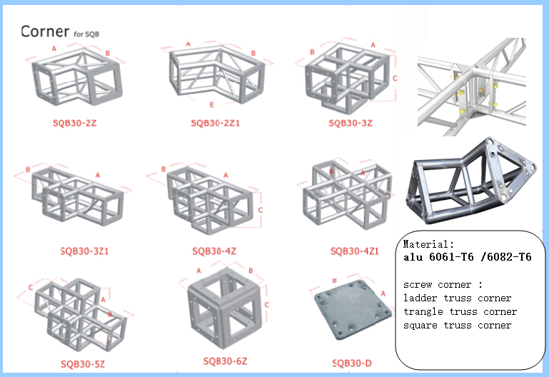 Hot selling folding triangular quick screw truss with low price