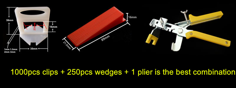 Factory direct tile leveling system PP & PE material long 1.5mm clips