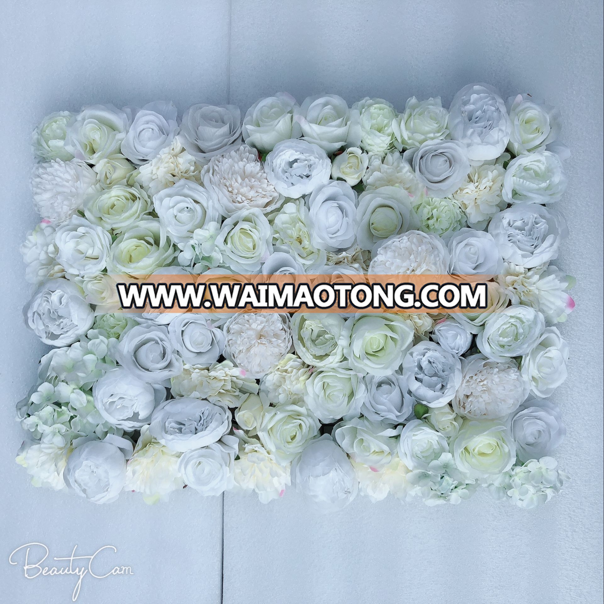 S.S. high quality artificial wedding flower wall for wedding decorating