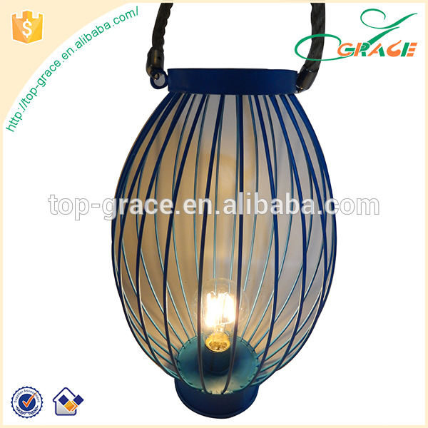 Rope Hanging Colorful Metal Line Shape LED Edison Lamp Lantern