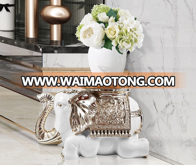 DecorativeElephant statue resin sculpture elephant shoes changing stool