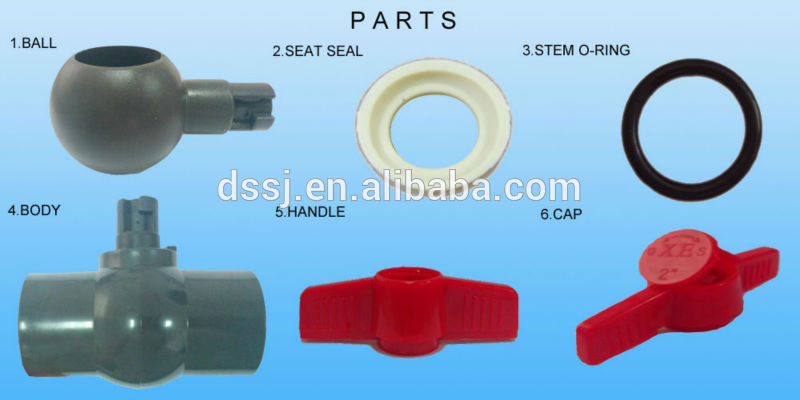 Factory wholesale pvc water pressure reducing valve Slip PVC Compact Ball Valve