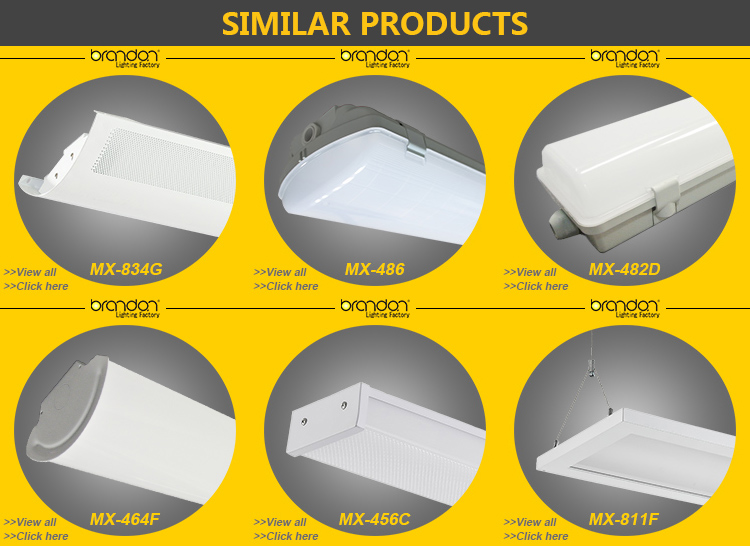 indoor light with sensor linear batten led triproof vaportight linear lighting