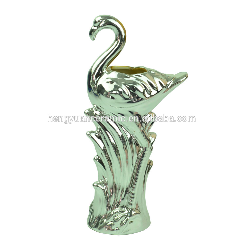 Ceramic swan home decoration vase