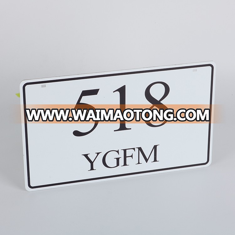 High Quality Security Logo Embossed Reflective Custom Aluminum Plate Number