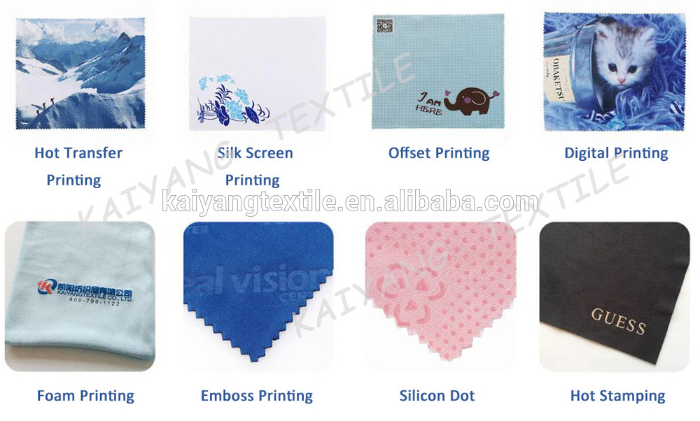 customized size transfer printed custom microfibre cleaning cloth 100% polyester  microfiber custom  eyeglass cleaning cloth