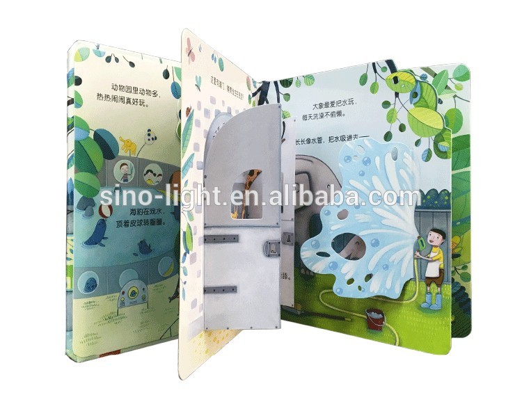 Custom High Quality Die Cutting Activity Pop-Up Cardboard Book 4C/4C From Factory