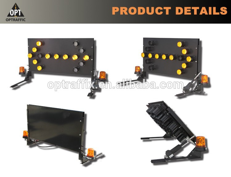 OEM LED Sign Arrow 15 Lamps Car Mounted Traffic Boards Safety Truck Mounted LED Arrow Board