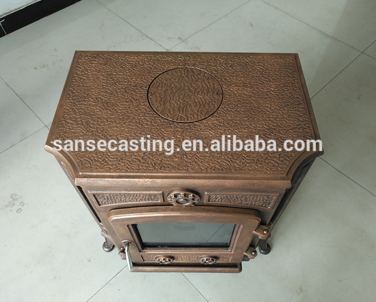 New design cast iron burner stove, wood burning heating stove BSC335-2