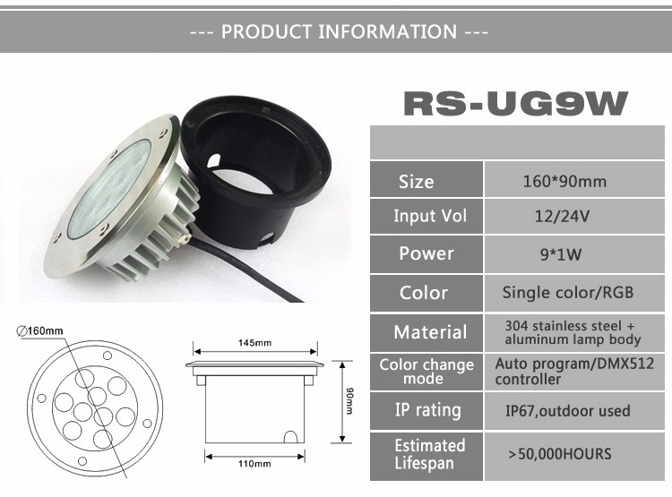 Led in ground landscape lights Outdoor Fixtures