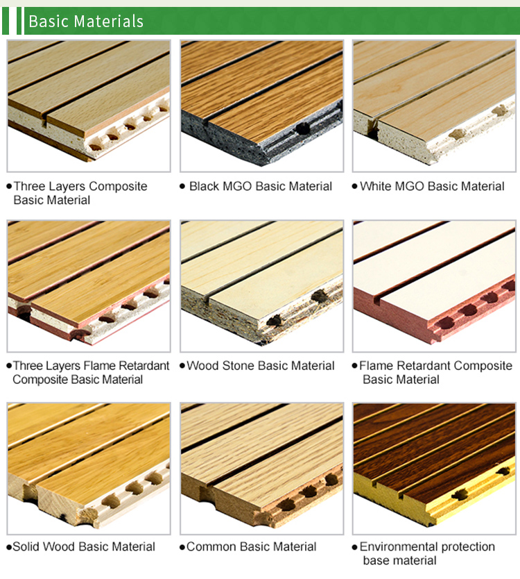 TianGe Soundproofing/sound absorbing acoustic wood grooved mdf ceiling and wall board