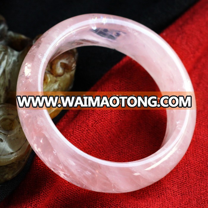 beautiful high quality rose quartz crystal bangles with promotional prices