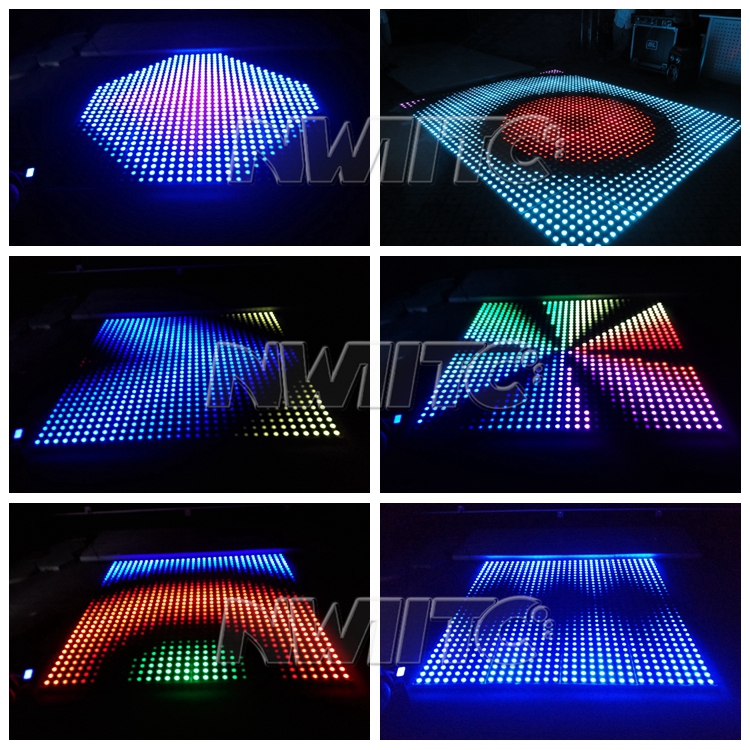 8x8 pixel high quality portable hd video dmx new led dance floor