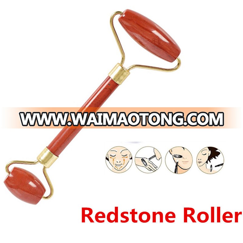 Wholesale Redstone Jade Face Massage Roller Facial Massager Welded Crystal Roller