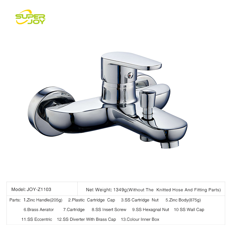 China modern sanitary ware design wall mount bath shower faucets