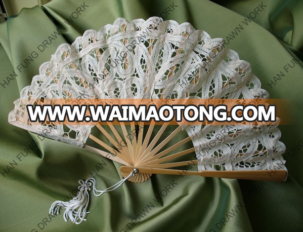 handmade lace wedding fan for bridal