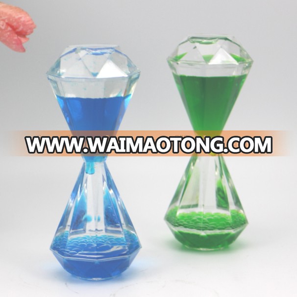 Decorative Acrylic Diamond Promotional Liquid Timer for Kids